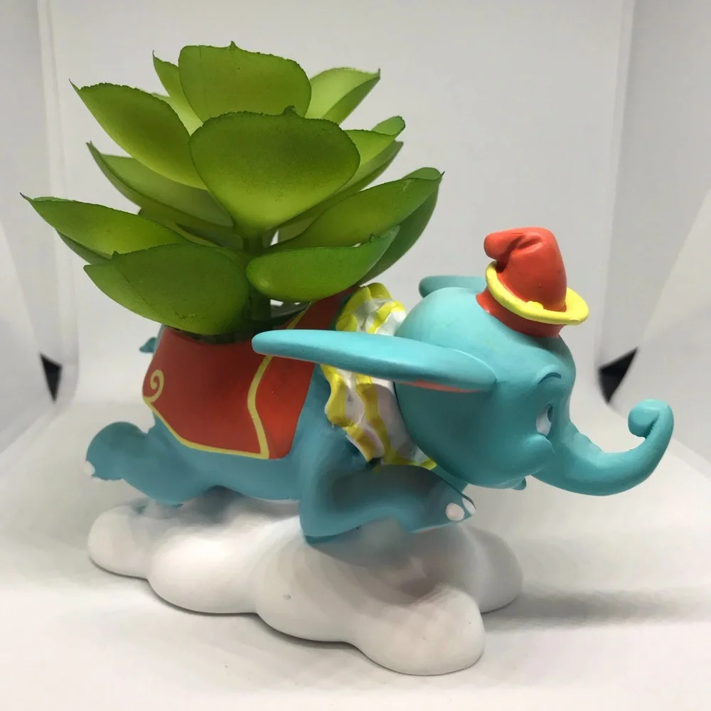 Disney Parks Dumbo The Flying Elephant Artificial Succulent Planter Figure